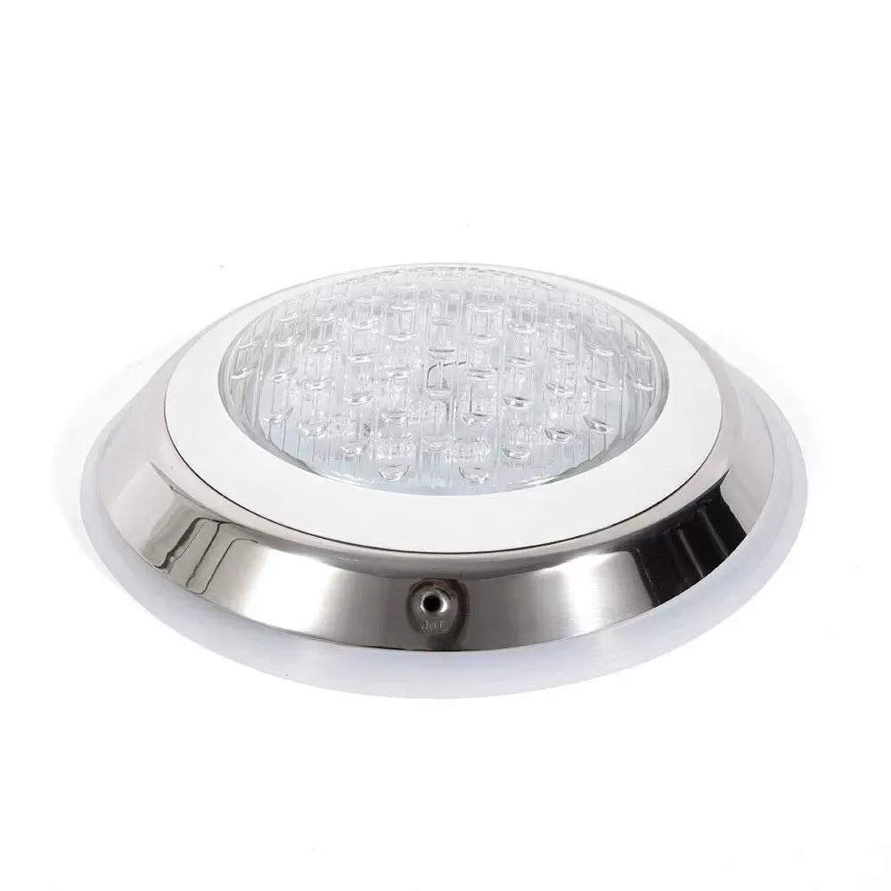 Bazénová lampa 54W RGB LED světlo vodotěsné IP68 Nerezové podvodní osvětlení s dálkovým ovládáním Vodotěsné pro bazény Akvária Tělocvičny Fontány