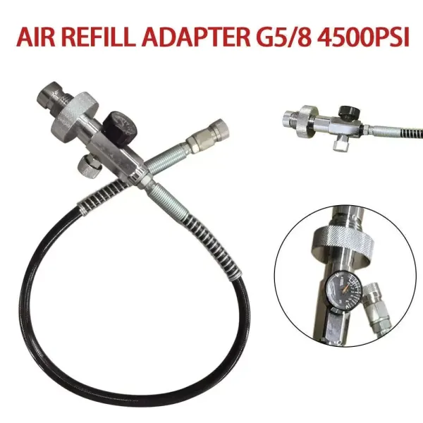 Paintballová plnicí stanice 4500 psi nabíjecí sada Adaptér pro plnění vzduchem Adaptér pro vysokotlaký hadicový ventil pro potápěčskou nádrž 4500 psi PCP plnicí adaptér pro paintball