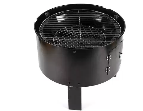 Multifunkční udírenský gril 3 v 1, dvouvrstvý, gril na dřevěné uhlí s teploměrem, venkovní gril