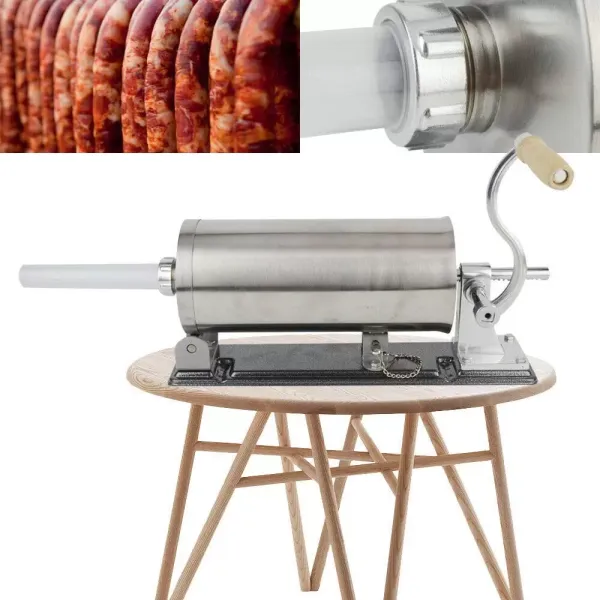 3l nerezová ruční plnička klobás Stroj na výrobu klobás Stříkačka na klobásy Lis na klobásy Stroj na výrobu klobás pro domácnosti Podniky Restaurace Snack bary
