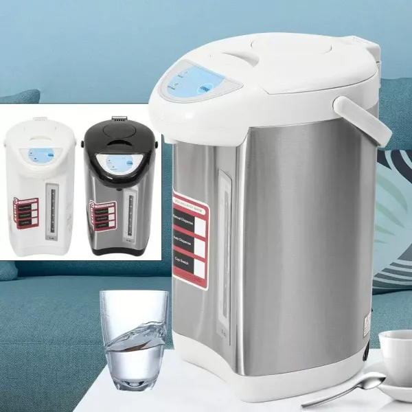 Rychlovarná konvice, nerezová ocel, 5,8 l, zásobník horké vody, displej hladiny vody, zásobník teplé vody, šedá Rychlovarná konvice, nerezová ocel, 5,8 l, zásobník horké vody, displej hladiny vody, zásobník teplé vody, šedá