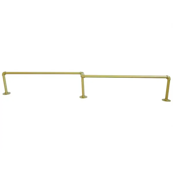 Nástěnná tyč na šaty zlatá 201 kg Tvar L Průmyslová závěsná kovová nástěnná 180 x 25 x 19 cm Nástěnná tyč na šaty zlatá 201 kg Tvar L Průmyslová závěsná kovová nástěnná 180 x 25 x 19 cm