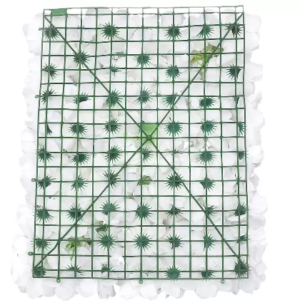 12 balení Bílé umělé květinové stěny 60 x 40 cm - Umělý květinový nástěnný panel - Dekorace svatební cesty