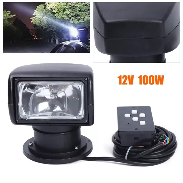 100W 12V otočný světlomet o 360° s dálkovým ovládáním pro loděnice