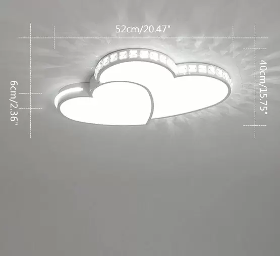 24W LED křišťálové stropní svítidlo Stropní svítidlo Světlo ve tvaru srdce Závěsný lustr Moderní design Křišťálové kreativní stropní svítidlo do obývacího pokoje pro dekoraci obývacího pokoje Ložnice Chodba Balkonové schody