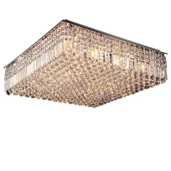 Krásná lustrová závěsná lampa Moderní kulatá lampa E14 Crystal Crystal Stmívatelné stropní LED svítidlo