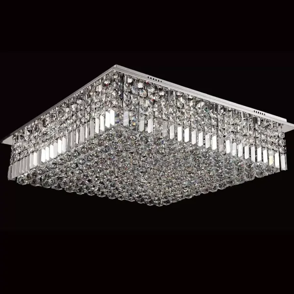 Krásná lustrová závěsná lampa Moderní kulatá lampa E14 Crystal Crystal Stmívatelné stropní LED svítidlo