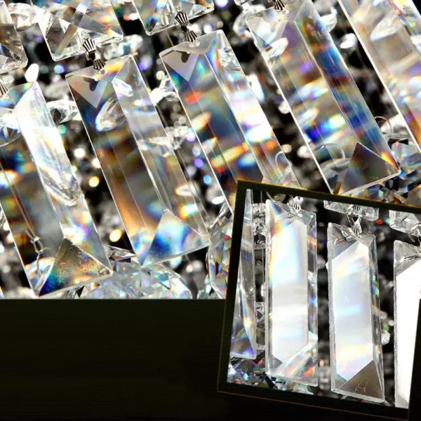 Krásná lustrová závěsná lampa Moderní kulatá lampa E14 Crystal Crystal Stmívatelné stropní LED svítidlo