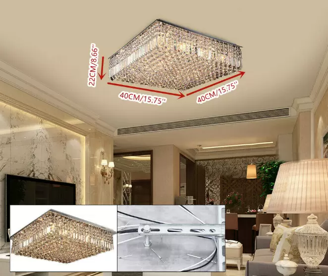 Krásná lustrová závěsná lampa Moderní kulatá lampa E14 Crystal Crystal Stmívatelné stropní LED svítidlo