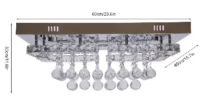 CNCEST 60cm křišťálové stropní svítidlo stmívatelné