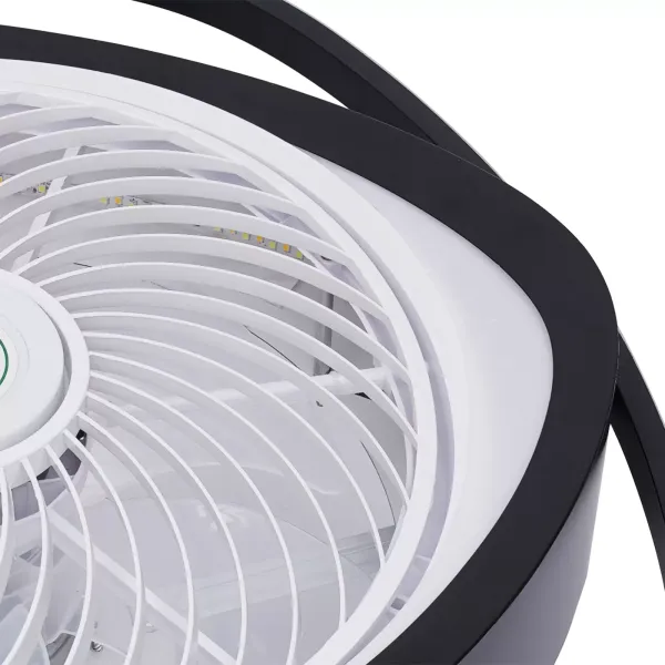 Stropní ventilátor se světlem, LED dálkové ovládání, plně nastavitelný režim svícení, neviditelná akrylová křídla