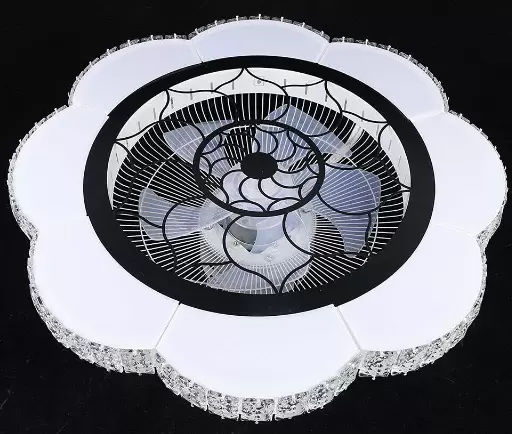 LED stropní svítidlo s ventilátorem, moderní tiché stropní svítidlo s dálkovým ovládáním, stmívatelný ventilátor, do obývacího pokoje, ložnice, jídelny