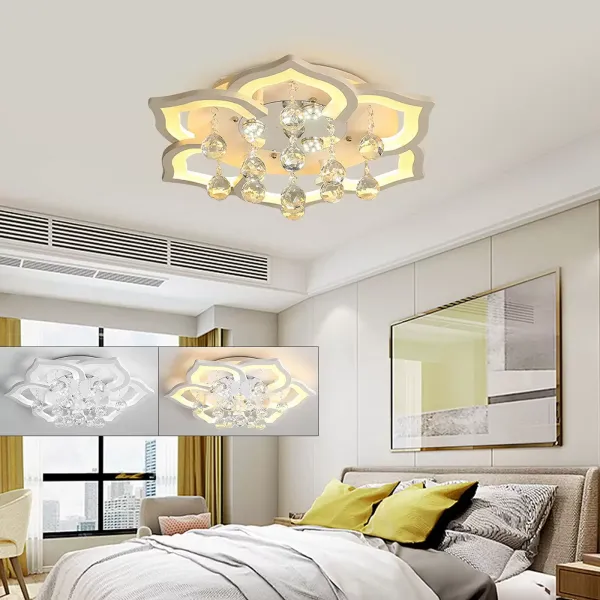 Moderní akrylový lustr - 60 W - Pro zapuštěnou montáž - 85-265 V - Akryl - kov - Křišťál