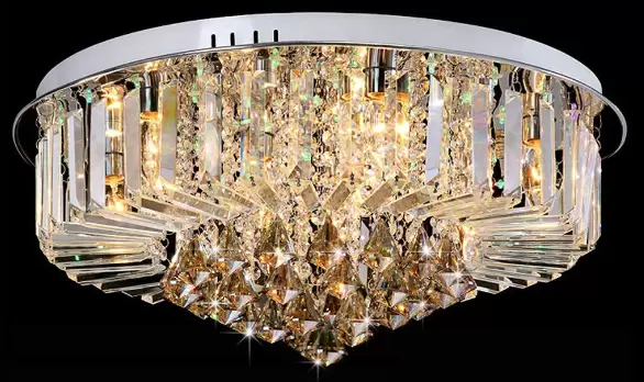 Stropní křišťálový lustr 9 světel E14 60cm Moderní stropní svítidlo Křišťálový lustr Stropní svítidla 3 světla Dekorace osvětlení