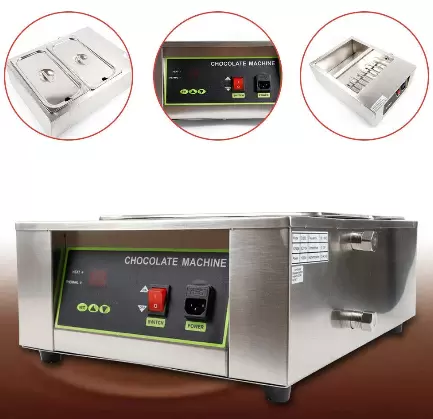 2 x 4 l Elektrická tavička čokolády 30-85°C Tavicka čokolády 10 kg Komerční tavič 1500 W