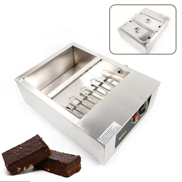 2 x 4 l Elektrická tavička čokolády 30-85°C Tavicka čokolády 10 kg Komerční tavič 1500 W