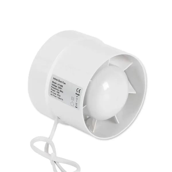 CNCEST Koupelnový trubkový ventilátor s kuličkovým ložiskem 100/125/150 mm pro WC, Koupelnu, Skleník, Kuchyni, Kulatý, 100 mm CNCEST Koupelnový trubkový ventilátor s kuličkovým ložiskem 100/125/150 mm pro WC, Koupelnu, Skleník, Kuchyni, Kulatý, 100 mm
