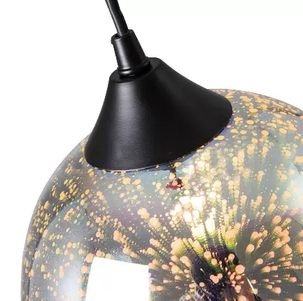 22*32cm Moderní 3D skleněná závěsná lampa Vánoční dekorace stropní ohňostrojová lampa