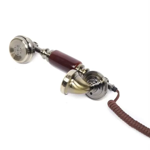 Šňůrový telefon s otočným vytáčením, retro vintage pevný telefon klasický telefon se záznamníkem se zobrazením ID volajícího
