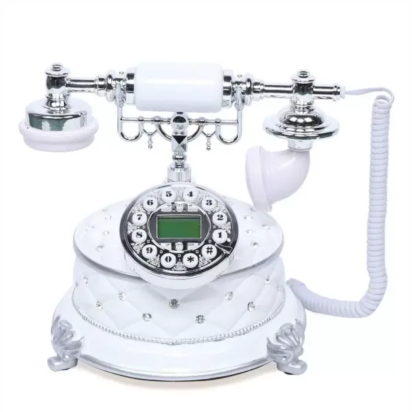 Retro telefony CNCEST Vintage evropské kabelové retro pevné telefonní nouzové telefony pro kancelář Domácí stolní dekorace