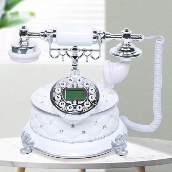 Retro telefony CNCEST Vintage evropské kabelové retro pevné telefonní nouzové telefony pro kancelář Domácí stolní dekorace Retro telefony CNCEST Vintage evropské kabelové retro pevné telefonní nouzové telefony pro kancelář Domácí stolní dekorace