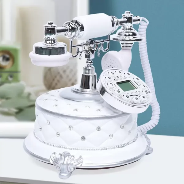 Retro telefony CNCEST Vintage evropské kabelové retro pevné telefonní nouzové telefony pro kancelář Domácí stolní dekorace