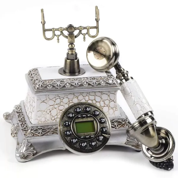 Retro starožitné telefony na pevnou linku - Dekorace na pevnou linku - Kabelová pevná linka - Vhodné pro bytový textil, restaurace a hotely