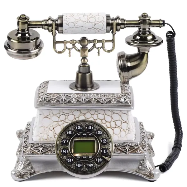 Retro starožitné telefony na pevnou linku - Dekorace na pevnou linku - Kabelová pevná linka - Vhodné pro bytový textil, restaurace a hotely