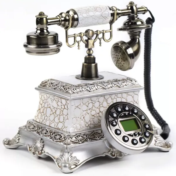 Retro starožitné telefony na pevnou linku - Dekorace na pevnou linku - Kabelová pevná linka - Vhodné pro bytový textil, restaurace a hotely