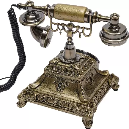 Stolní pevný telefon v retro stylu se skleněným kabelem Vintage Selection pro domácí kancelářský telefon