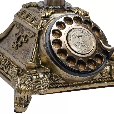 Stolní pevný telefon v retro stylu se skleněným kabelem Vintage Selection pro domácí kancelářský telefon