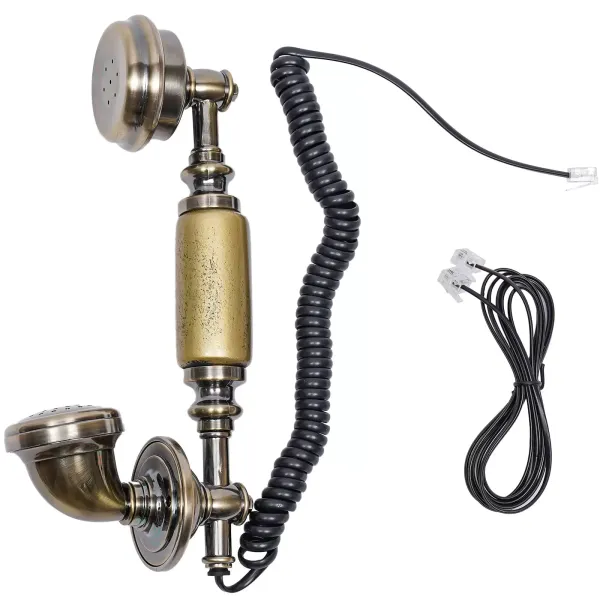 Stolní pevný telefon v retro stylu se skleněným kabelem Vintage Selection pro domácí kancelářský telefon Stolní pevný telefon v retro stylu se skleněným kabelem Vintage Selection pro domácí kancelářský telefon