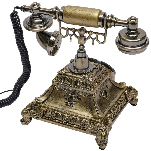 Stolní pevný telefon v retro stylu se skleněným kabelem Vintage Selection pro domácí kancelářský telefon