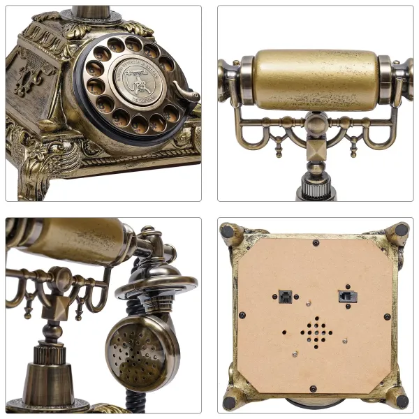 Stolní pevný telefon v retro stylu se skleněným kabelem Vintage Selection pro domácí kancelářský telefon