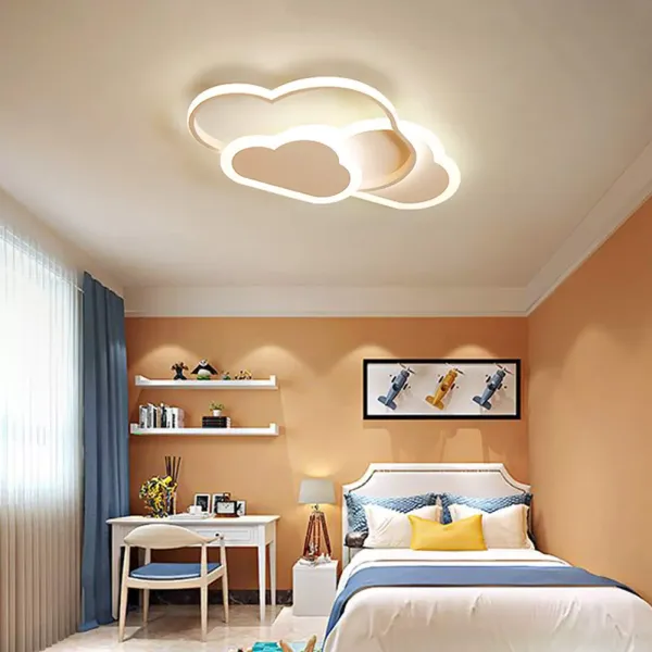 45W LED stropní svítidlo, moderní, jednoduché, hliník, akryl, tvar mraku, stmívatelné