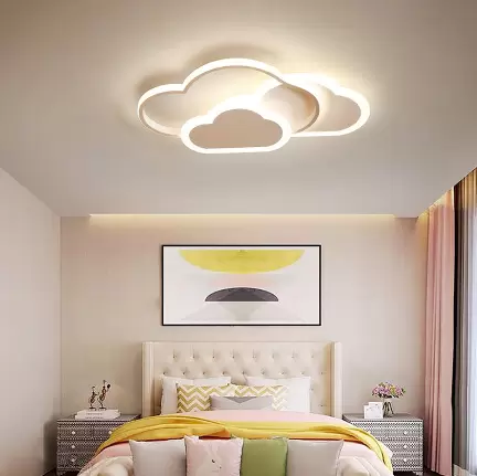 45W LED stropní svítidlo, moderní, jednoduché, hliníkové, akrylové, ve tvaru mraku, s dálkovým ovládáním, stmívatelné