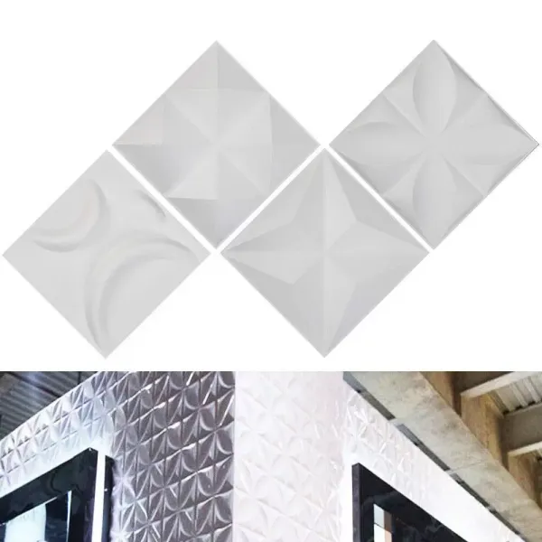 12 balení 3D PVC nástěnné panely Šetrné k životnímu prostředí Ohnivzdorné vodotěsné tapety na stěnu 12" x 12"