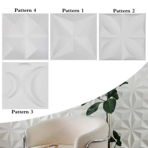 12 balení 3D PVC nástěnné panely Šetrné k životnímu prostředí Ohnivzdorné vodotěsné tapety na stěnu 12" x 12"