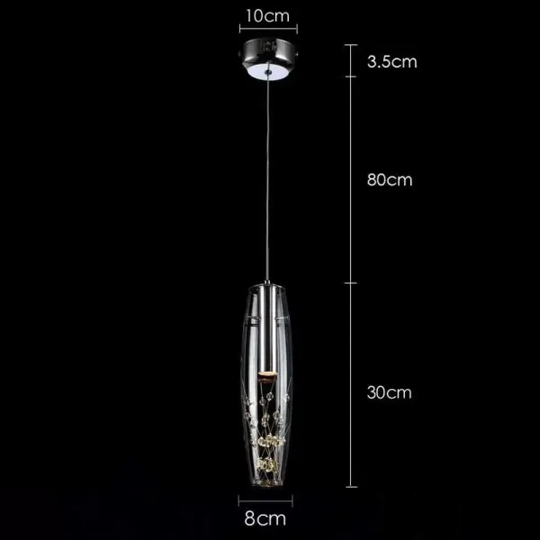 Křišťálový lustr - Skleněný lustr - Moderní lustr - Závěsné svítidlo do ložnice, jídelny, obývacího pokoje - 90 cm - nastavitelné