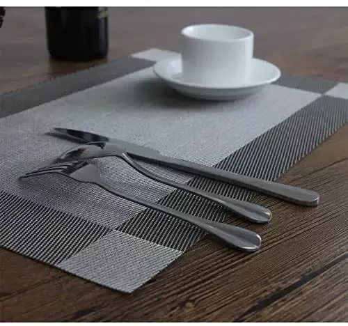 Prostírání Sada 4 ks protiskluzových omyvatelných 45 x 30 cm PVC protiskluzových tepelně odolných prostírání pro kuchyňskou restauraci (hnědá)