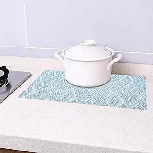 Prostírání Sada 4 protiskluzových omyvatelných prostírání 45 x 30 cm PVC protiskluzové tepelně odolné prostírání do kuchyně
