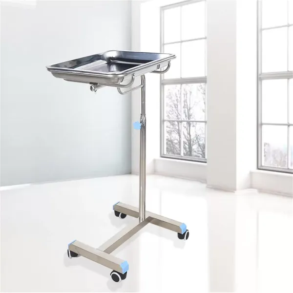 Mobilní vozík z nerezové oceli Vysoce kvalitní guma odolná proti opotřebení a protiskluzová pro nemocnice Kliniky Kosmetické salony Kadeřnický vozík Salon Pomocník Pracovní vozík