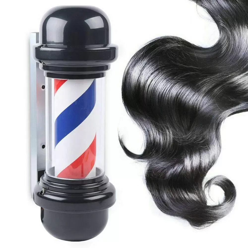 20palcový kadeřnický salon rotační kadeřnictví červené + bílé + modré pruhy OP Barber Pole Kadeřnictví Holičství Shop Sign Rotující LED světelný pruh Venkovní