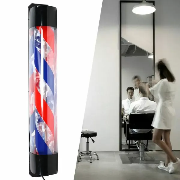 LED lampa do kadeřnictví - 36" - 220 V - červená/modrá/bílá