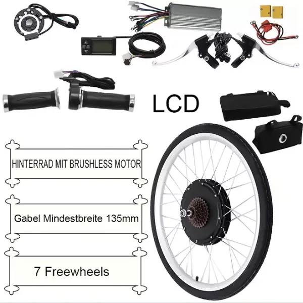26" 48V sada elektrokola Elektrokolo s LCD displejem 26" 48V sada elektrokola Elektrokolo s LCD displejem