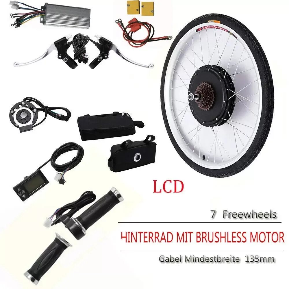 Sada na přestavbu elektrokola, elektrokolo zadního kola, náboj kola pro 26" elektrokolo s 36V LCD displejem