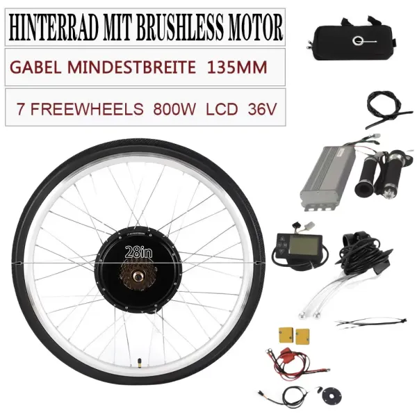 28" 36V 800W zadní motor zadního kola s LCD displejem pro elektrokolo pro přestavbu elektrokola Sada upravená pro elektrické kolo 28" 36V 800W zadní motor zadního kola s LCD displejem pro elektrokolo pro přestavbu elektrokola Sada upravená pro elektrické kolo