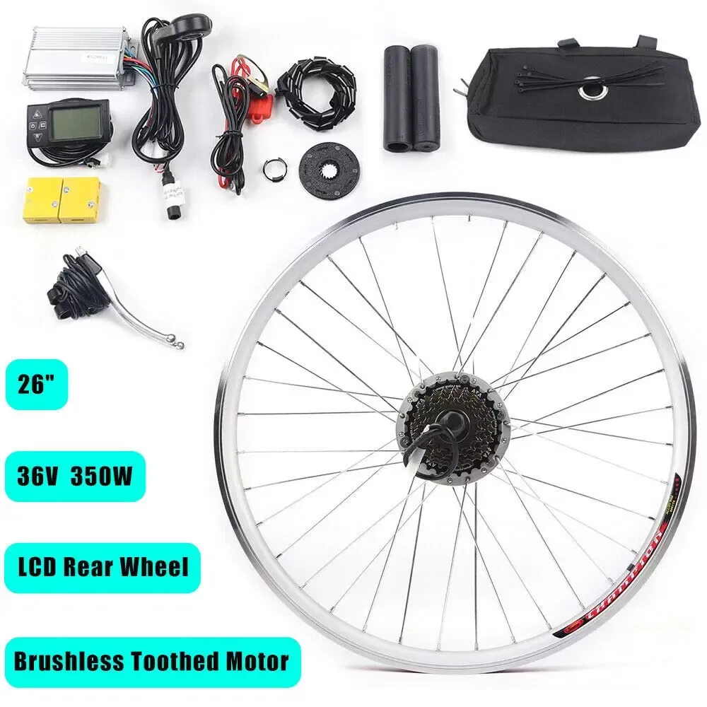 Sada pro přestavbu zadního elektrokola 36V Motor náboje zadního kola LCD Motor (26, 250)