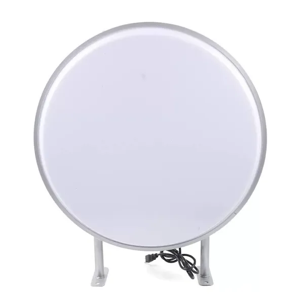 24palcový LED světelný box – oboustranný – kulatý – 55 cm – Jasná reklamní projekce pro restaurace, jídelny, obchody