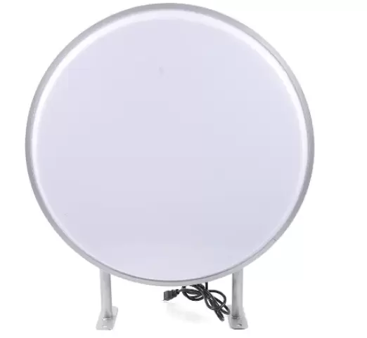24palcový LED osvětlovací box – oboustranný – kulatý – 60 cm – jasná reklamní projekce pro restaurace, jídelny, obchody